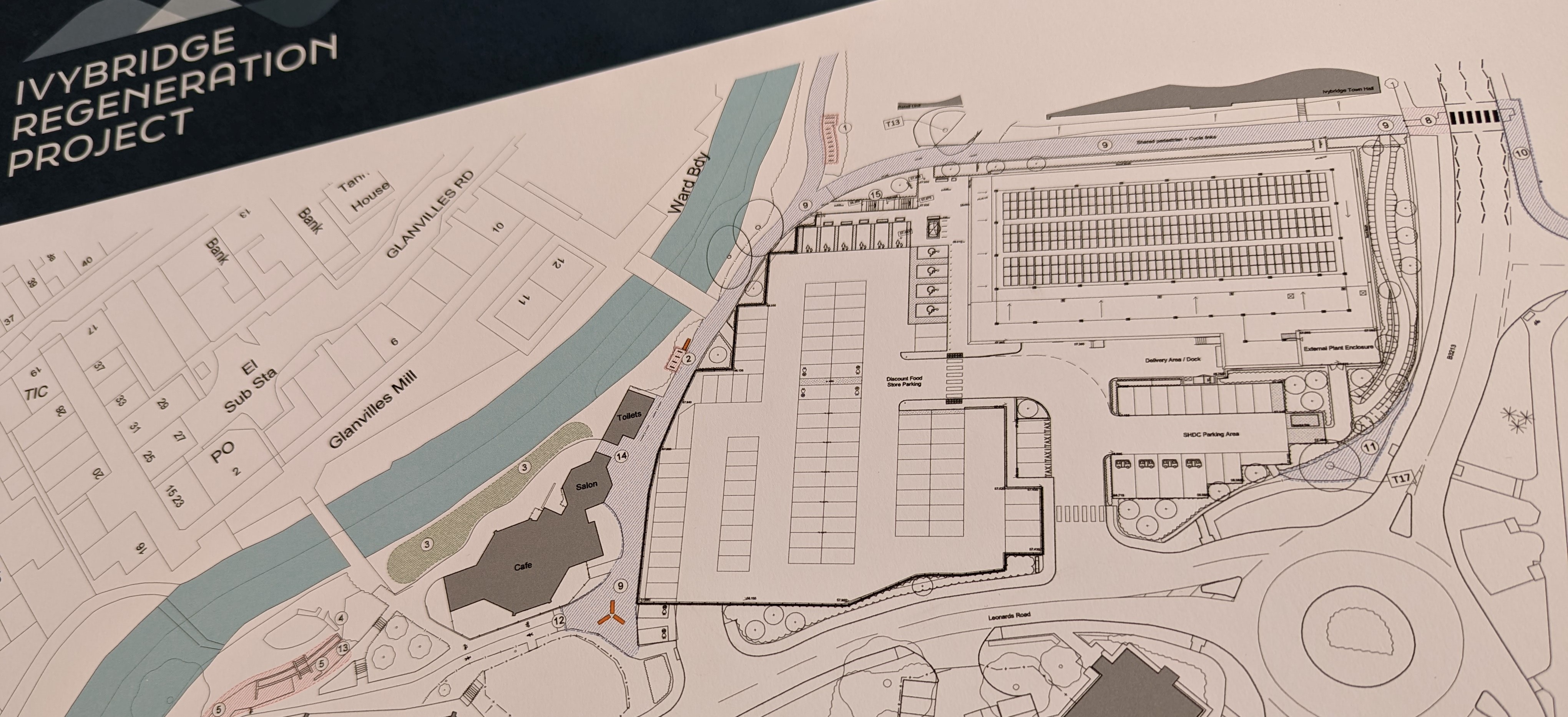 Image of outline plans for the store and carpark